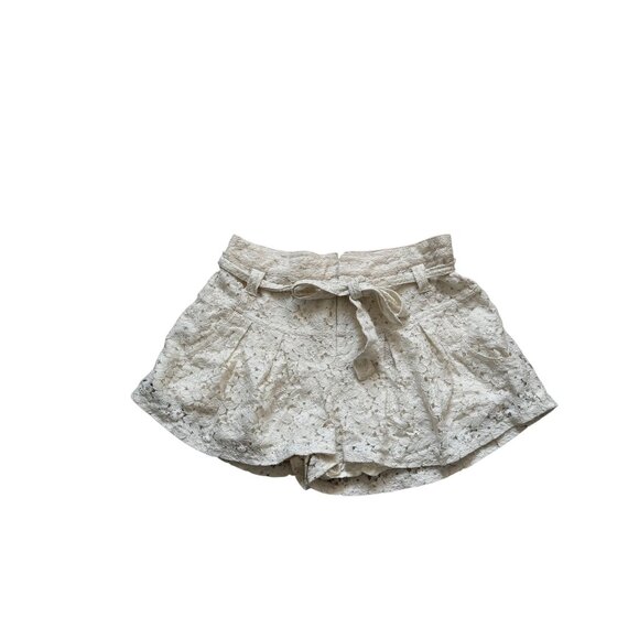 Free people Lace Ivory Womens Shorts With Belt Size 2 - Picture 6 of 10